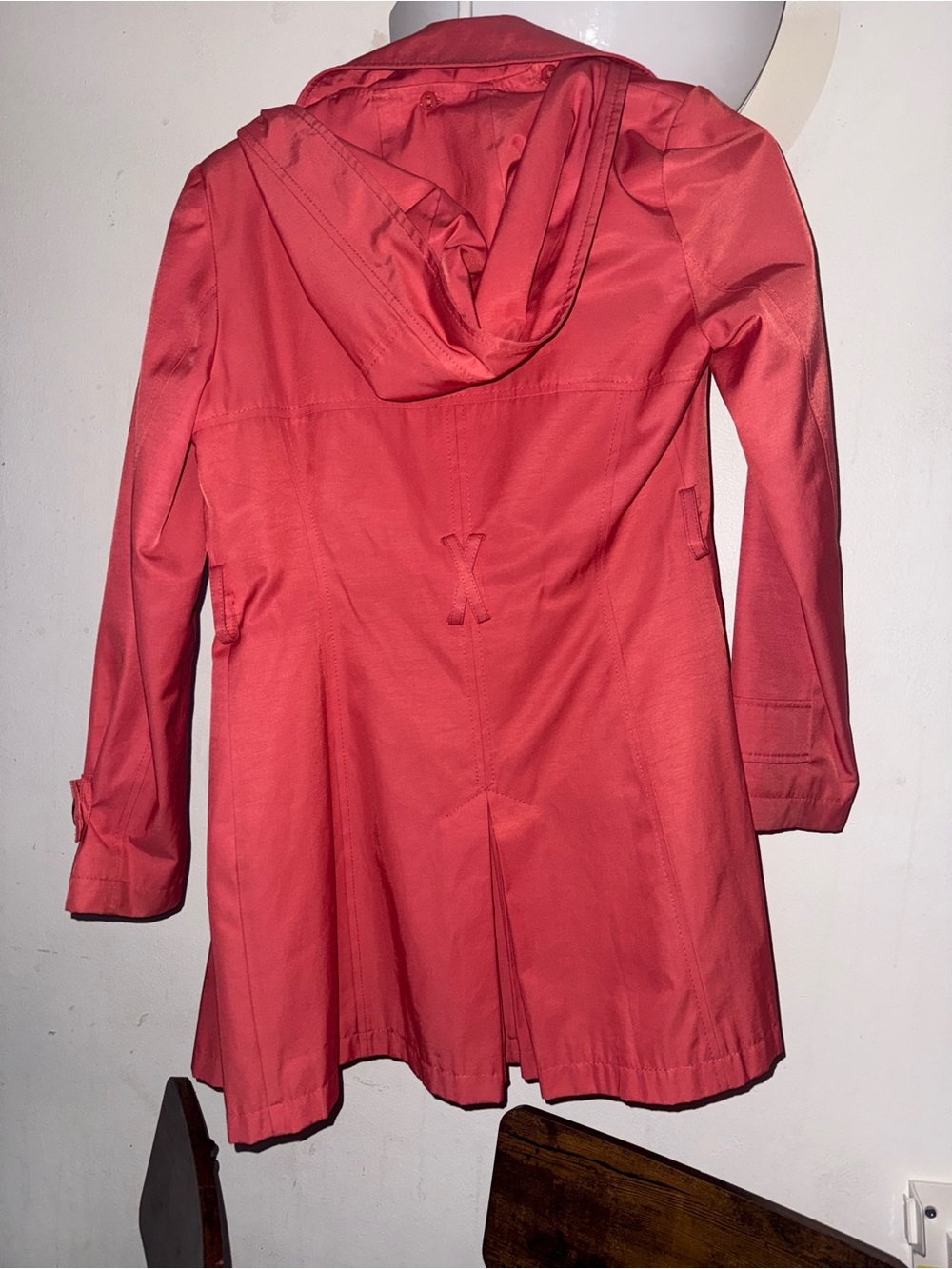 Halogen Coral Double-Breasted Trench Coat - Picture 14 of 16